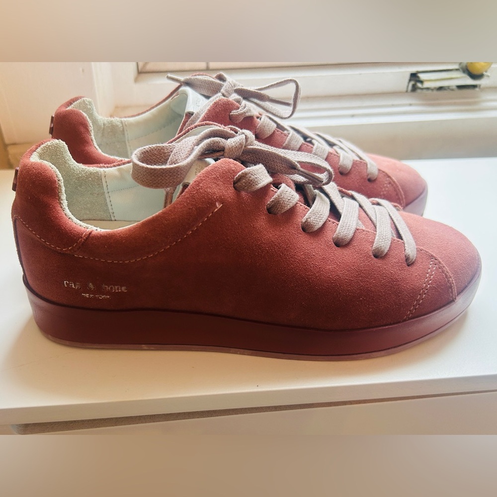 Rag & Bone Rust/Pink Suede Sneakers